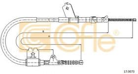 Трос ручного гальма