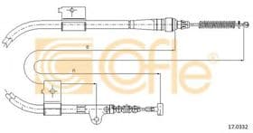 Трос ручного тормоза