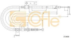 Трос ручного гальма