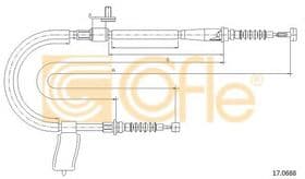 Трос ручного гальма