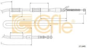 Трос ручного тормоза