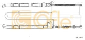 Трос ручного тормоза