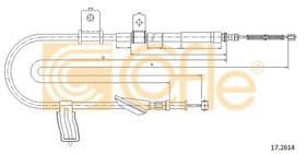 Трос ручного гальма