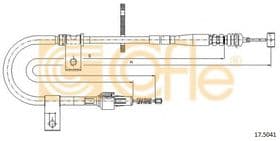 Трос ручного тормоза