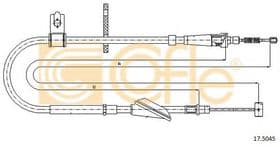Трос ручного гальма