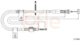 Трос ручного тормоза