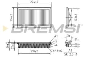 Воздушный фильтр Bremsi fa1023