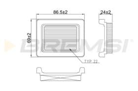 Повітряний фільтр Bremsi fa2583