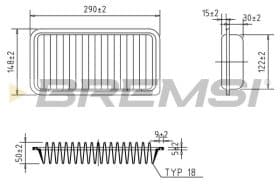 Повітряний фільтр Bremsi fa1272