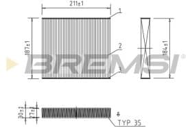 Фільтр салону Bremsi fc0908
