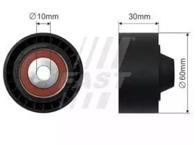 Обводной ролик поликлинового ремня
