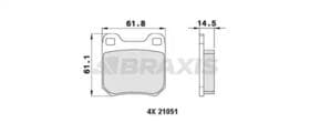 Гальмівні колодки Braxis aa0468
