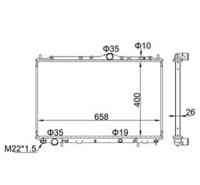 Радіатор охолодження двигуна Радіатор охолодження двигуна