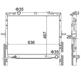Радіатор охолодження двигуна Радіатор охолодження двигуна