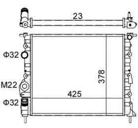 Радиатор охлаждения двигателя Радиатор охлаждения двигателя