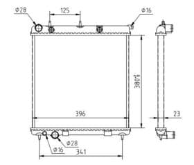 Радіатор охолодження двигуна Радіатор охолодження двигуна