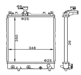 Радиатор охлаждения двигателя