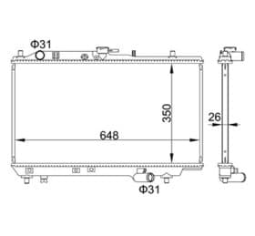 Радиатор охлаждения двигателя