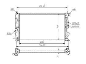 Радиатор охлаждения двигателя