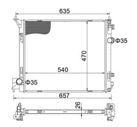 Радиатор охлаждения двигателя Радиатор охлаждения двигателя