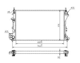 Радиатор охлаждения двигателя