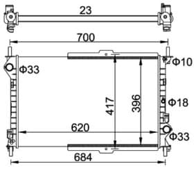 Радиатор охлаждения двигателя Радиатор охлаждения двигателя