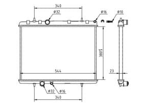 Радиатор охлаждения двигателя