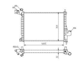 Радиатор охлаждения двигателя