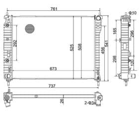 Радиатор охлаждения двигателя