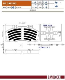 Тормозные колодки DANBLOCK DB2983582