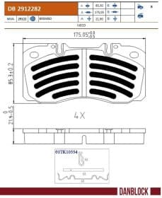 Тормозные колодки DANBLOCK db2912282