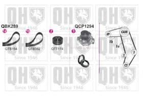 Комплект ременя ГРМ + помпа