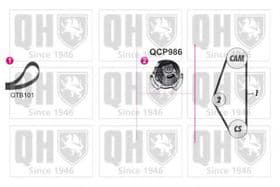 Комплект ремня ГРМ + помпа Quinton Hazell QBPK9089