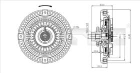 Вискомуфта вентилятора TYC 8020059