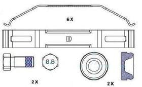 Комплектующие дисковых тормозных колодок Ferodo FAC166