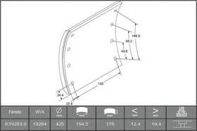 Накладки барабанних гальмівних колодок