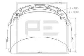 Тормозной барабан PE Automotive 126.089-00A