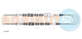 Трос ручного гальма