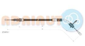 Трос ручного гальма