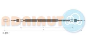 Трос ручного гальма