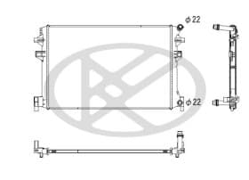 Радіатор охолодження двигуна Радіатор охолодження двигуна