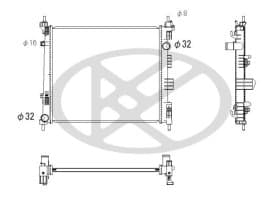 Радиатор охлаждения двигателя