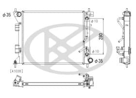 Радиатор охлаждения двигателя