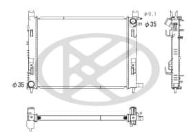 Радиатор охлаждения двигателя Радиатор охлаждения двигателя