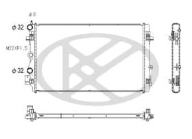 Радіатор охолодження двигуна Радіатор охолодження двигуна