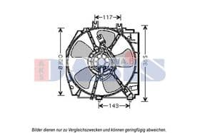 Вентилятор системи охолодження двигуна Aks Dasis 112032N