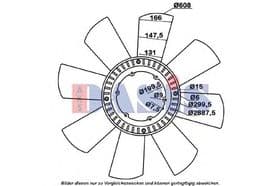 Крыльчатка вентилятора системы охлаждения двигателя