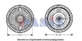 Вискомуфта вентилятора Aks Dasis 486120N