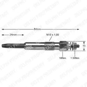 Свеча накала Delphi HDS355