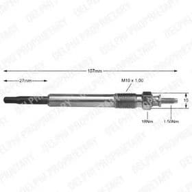 Свеча накала Delphi HDS367